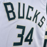 2023/24 Bucks ANTETOKOUNMPOL #34  White NBA Jerseys