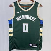 2023/24 Bucks LILLARD #0 Green  NBA Jerseys