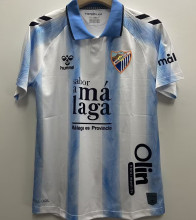 2023/24 Malaga Home White Fans Soccer Jersey