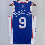 2023/24 76ers OUBRE JR. #9 Blue NBA Jerseys