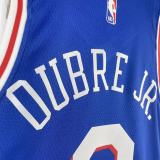 2023/24 76ers OUBRE JR. #9 Blue NBA Jerseys