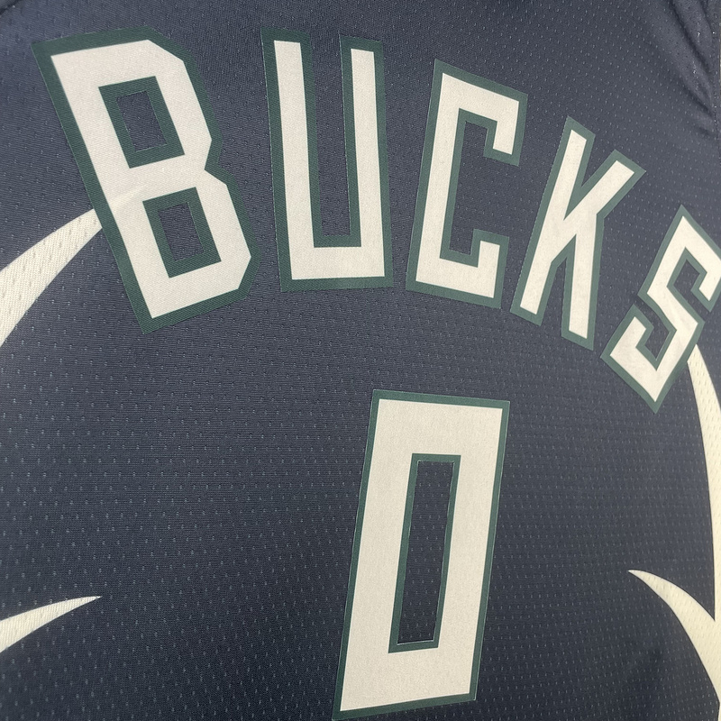 2023/24 Bucks LILLARD #0 Blue City Edition NBA Jerseys