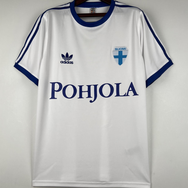 1982 Finland Home White Retro Soccer Jersey