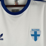 1982 Finland Home White Retro Soccer Jersey
