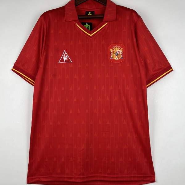1988/91 Spain Home Red Retro Soccer Jersey