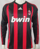 2008/09 AC Milan Home Long Sleeve Retro Jersey