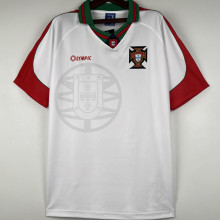 1996/97 Portugal Away White Retro Soccer Jersey