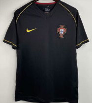 2006 Portugal Black Retro Soccer Jersey