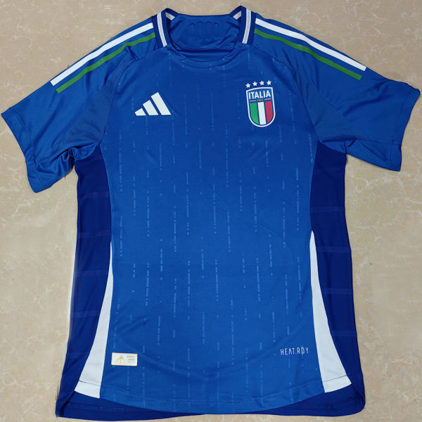 2024 Italy Home Blue Player Version Soccer Jersey