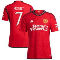 MOUNT #7 M Utd 1:1 Quality Home Red Fans Jersey 2023/24 (UCL Font 欧冠字体) ★★