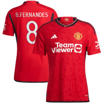 B.FERNANDES #8 M Utd 1:1 Quality Home Red Fans Jersey 2023/24 (UCL Font 欧冠字体) ★★
