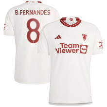 B.FERNANDES #8 M Utd 1:1 Quality Third White Fans Jersey 2023/24 (UCL Font 欧冠字体) ★★