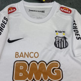 2011/12 Santos White Retro Kids Soccer Jersey