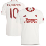 RASHFORD #10 M Utd 1:1 Quality Third White Fans Jersey 2023/24 (UCL Font 欧冠字体) ★★