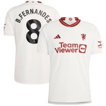 B.FERNANDES #8 M Utd 1:1 Quality Third White Fans Jersey 2023/24  (League Font 联赛字体) ★★