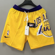 2023/24 Lakers Yellow NBA Cotton Pants