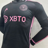 2023/24 Inter Miami Away Black Player Version Long Sleeve Jersey