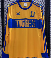 2023/24 U.A.N.L Tiger Retro Style Yellow Long Sleeve Jersey