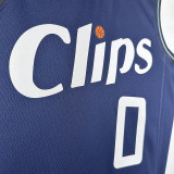 2023/24 Clippers WESTBROOK #0 Sapphire Blue City Edition NBA Jerseys