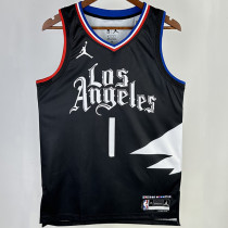 2023/24 Clippers HARDEN #1 Black NBA Jerseys