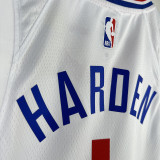 2023/24 Clippers HARDEN #1 White NBA Jerseys