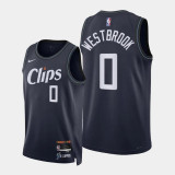 2023/24 Clippers WESTBROOK #0 Sapphire Blue City Edition NBA Jerseys