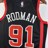 2023/24 Bulls RODMAN #91 Black City Edition NBA Jerseys 热压