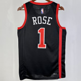 2023/24 Bulls ROSE #1 Black City Edition NBA Jerseys 热压