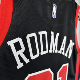 2023/24 Bulls RODMAN #91 Black City Edition NBA Jerseys 热压