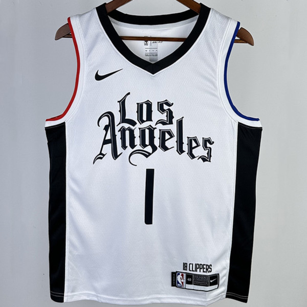 Clippers White Blue NBA Jerseys