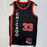 2023/24 Bulls PIPPEN #33 Black City Edition NBA Jerseys 热压