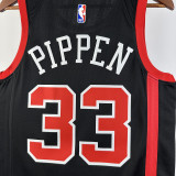 2023/24 Bulls PIPPEN #33 Black City Edition NBA Jerseys 热压