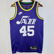 2023/24 Jazz MITCHELL #45 Purple Retro NBA Jerseys