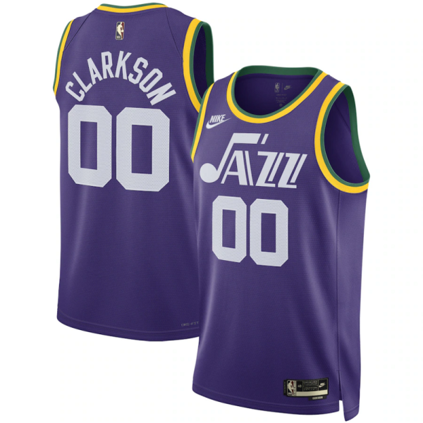 2023/24 Jazz CLARKSON #00 Purple Retro NBA Jerseys