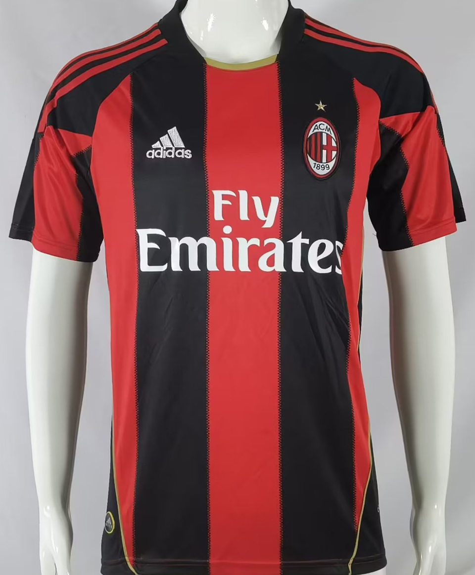 2010 11 AC Milan Home Retro Soccer Jersey