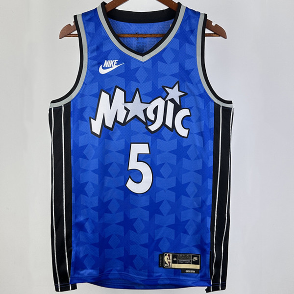 2023/24 Magic BANCHERO #5 Royal Blue Retro NBA Jerseys 热压