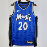 2023/24 Magic FULTZ #20 Royal Blue Retro NBA Jerseys 热压