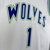 2023/24 Timberwolves ANDERSON #1 White Retro NBA Jerseys 热压