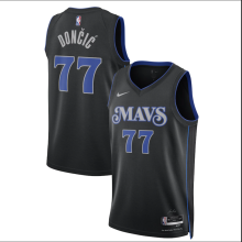 2023/24 Mavericks DONCIC #77 Black City Edition NBA Jerseys
