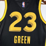 2023/24 Warriors GREEN #23  Black City Edition NBA Jerseys