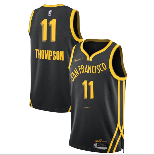 2023/24 Warriors THOMPSON #11  Black City Edition NBA Jerseys