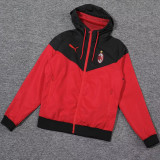 2023/24 AC Red Black Windbreaker