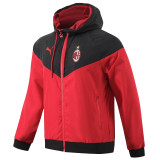 2023/24 AC Red Black Windbreaker