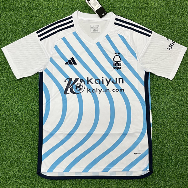 2023/24 Nottingham Forest Away White Fans Soccer Jersey 有胸前广告