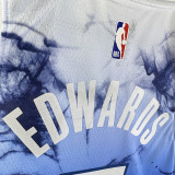 2023/24 Timberwolves EDWARDS #5 Blue City Edition NBA Jerseys 热压