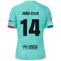 João Félix #14  BA 1:1 Third Blue Fans Soccer Jersey 2023/24 (UCL Font 欧冠字体) ★★