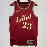 2023/24 Cleveland JAMES #23 Red City Edition NBA Jerseys