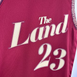 2023/24 Cleveland JAMES #23 Red City Edition NBA Jerseys