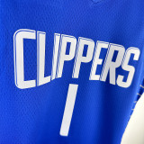 Clippers HARDEN #1 Blue Kids NBA Jersey 热压