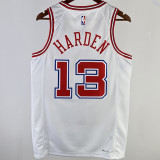 2023/24 Rockets  HARDEN #13 White City Edition NBA Jerseys